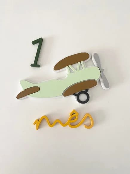 Kit Mesversário - Modelo Avião - Frete Grátis