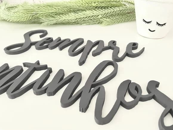 Letreiro Decorativo para Ambientes - Sempre Juntinhos