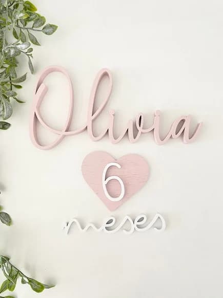Combo: Kit Mesversário + Nome Personalizado de 25cm