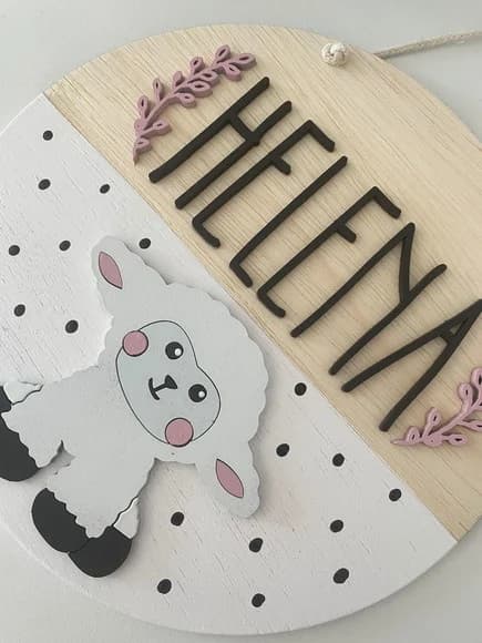 Enfeite Porta de Maternidade Personalizado - 20cm x 20cm