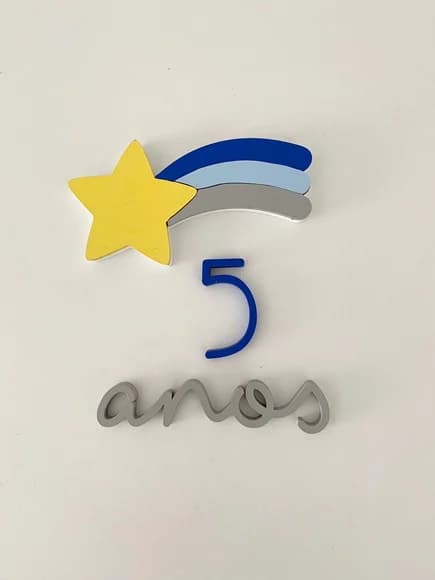 Kit Mesversário: Modelo Estrela Cadente - Cenário para Fotos
