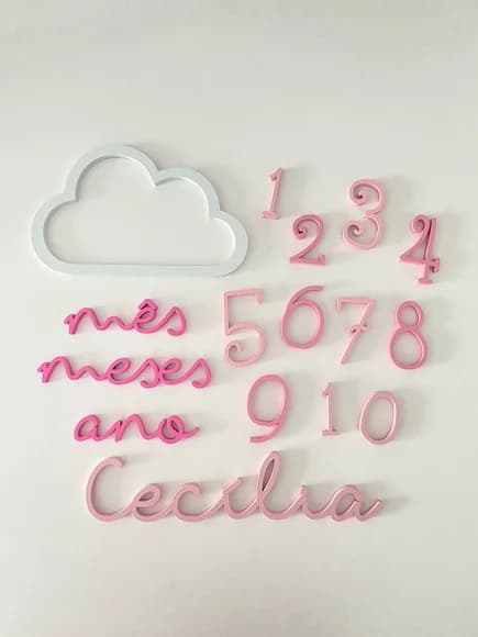 Combo: Kit Mesversário + Nome Personalizado 25cm