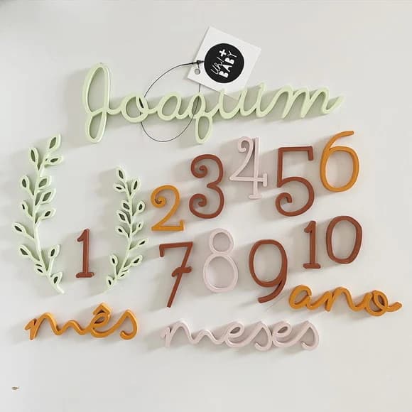Combo: Kit Mesversário + Nome Personalizado 25cm
