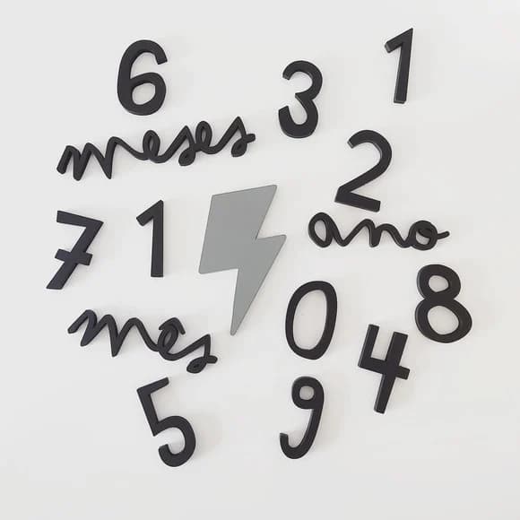 Kit Mesversário Com Cores Personalizáveis, Enfeite Presente