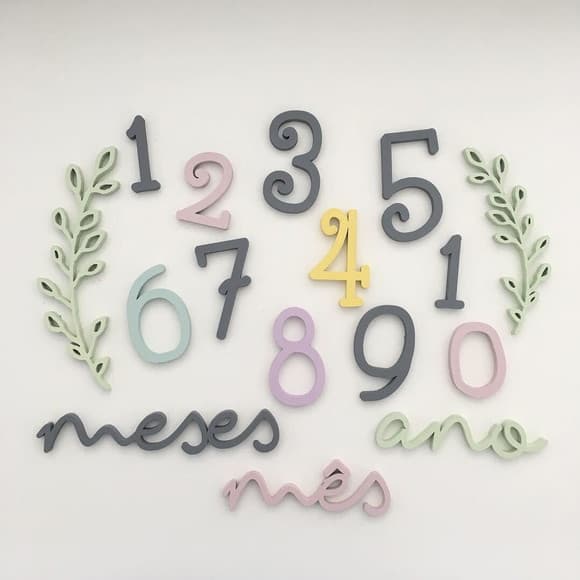 Kit Mesversário - Modelo Raminhos - Menina