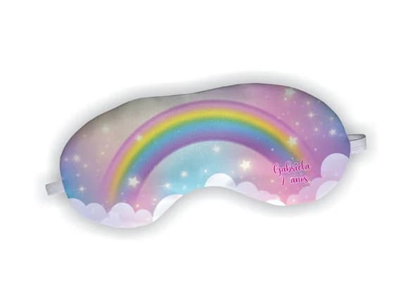 Mascara Dormir Personalizada Festa Arco Iris