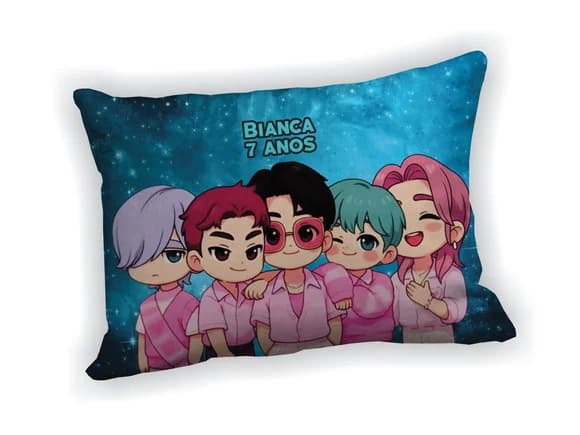 Lembrancinha Mini Almofada 18x28cm Guerreiras do K-pop
