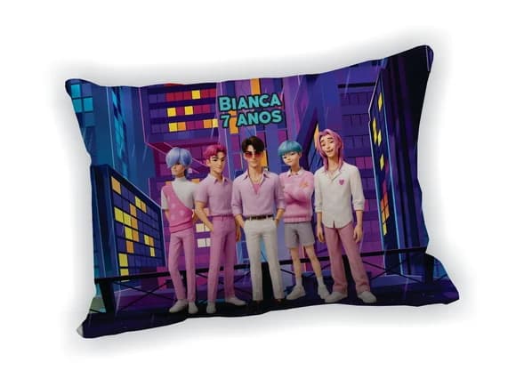 Lembrancinha Mini Almofada 18x28cm Guerreiras do K-pop