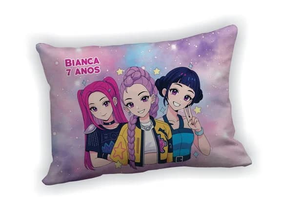 Lembrancinha Mini Almofada 18x28cm Guerreiras do K-pop