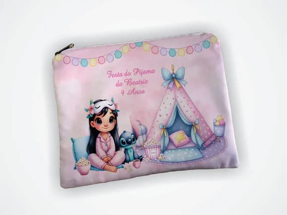 Lembrancinha Necessaire 19x13cm Festa Pijama Lilo e Stitch