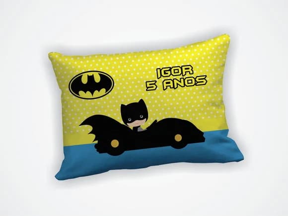 Lembrança Mini Almofada 18x28cm Personalizada Batman