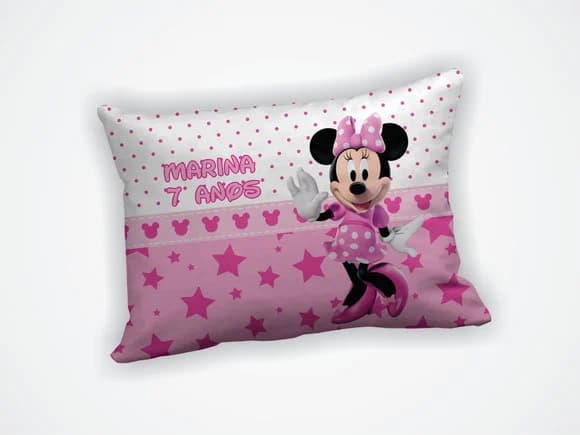 Lembrança Mini Almofada 18x28cm Personalizada Minnie
