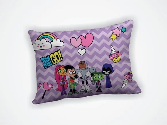 Lembrancinha Mini Almofada 18x28cm Jovens Titãs