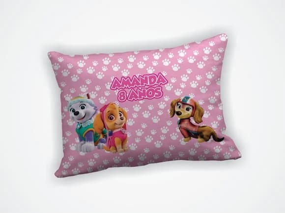 Lembrancinha Mini Almofada 18x28cm Patrulha Canina