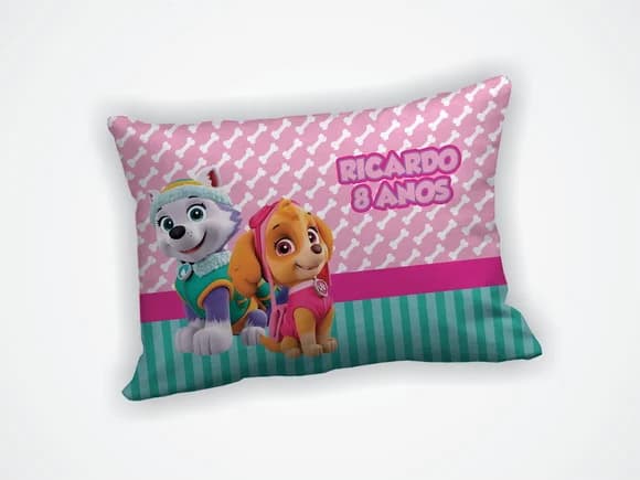 Lembrancinha Mini Almofada 18x28cm Patrulha Canina