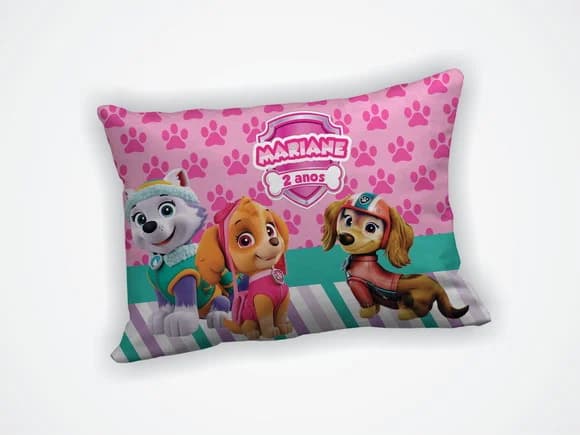 Lembrancinha Mini Almofada 18x28cm Patrulha Canina