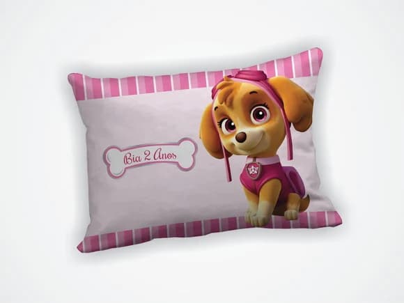 Lembrancinha Mini Almofada 18x28cm Patrulha Canina