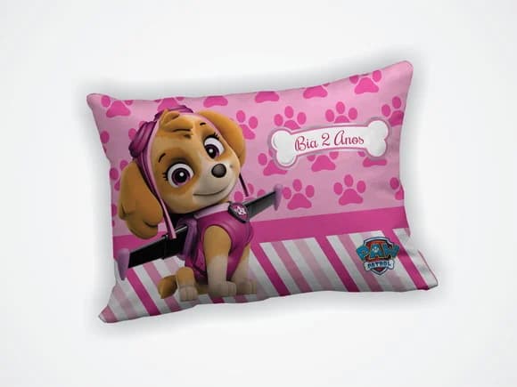 Lembrancinha Mini Almofada 18x28cm Patrulha Canina