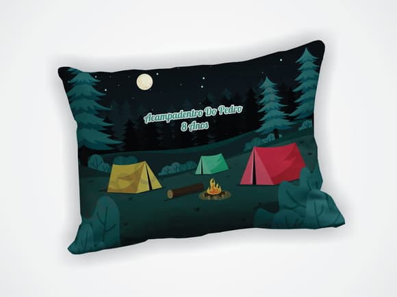 Almofada 18x28cm Personalizada Acampamento