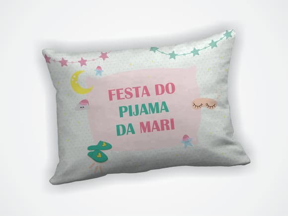Lembrancinha Mini Almofada 18x28cm Festa Pijama