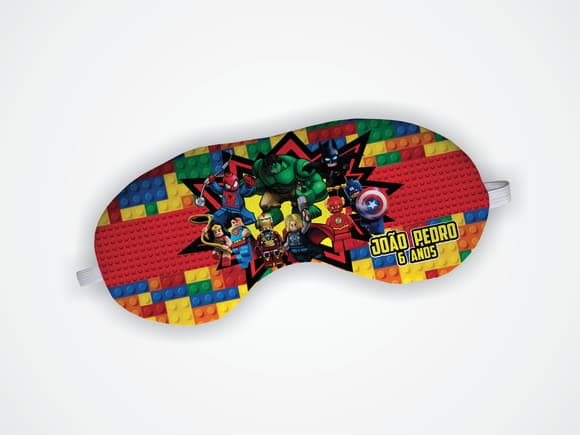 Lembrancinha Aniversário Máscara Lego Super Heróis
