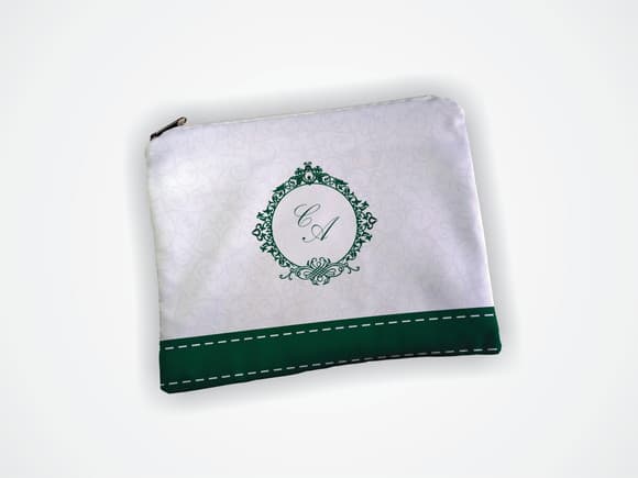 Necessaire 19x13cm Madrinha Casamento Verde