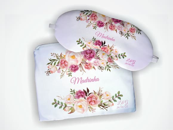 Presente Personalizado Kit Necessaire + Mascara Madrinha