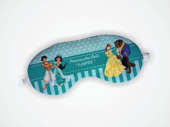 Máscara de Dormir Princesa Bela e Jasmine