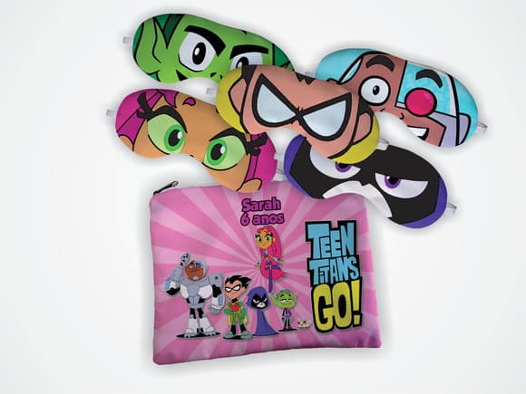 Lembrancinha Kit Necessaire + Mascara Jovens Titãs