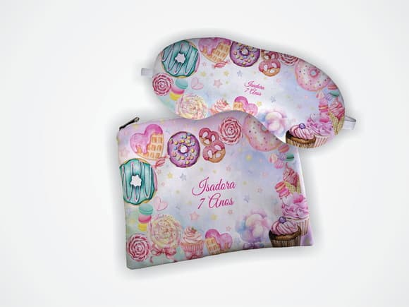 Brinde Personalizado Kit Necessaire + Mascara Dormir