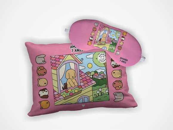 Kit Almofada 18x28cm + Mascara de Dormir Bobbie Goods