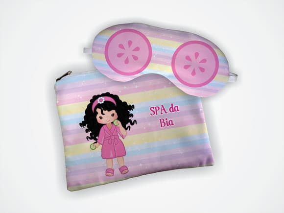 Lembrancinha Kit Necessaire + Mascara Spa Menina