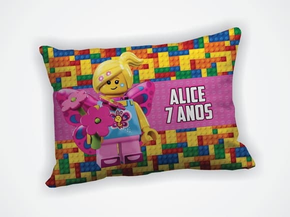 Almofada 18x28cm Personalizada Lego Menina