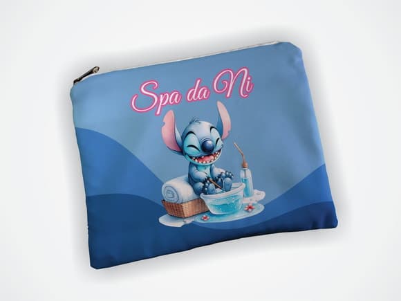 Necessaire 19x13cm Personalizada Stitch Spa