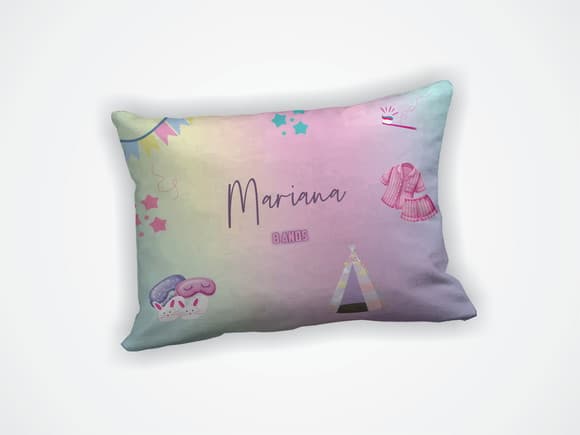 Almofada 18x28cm Personalizada Festa Pijama