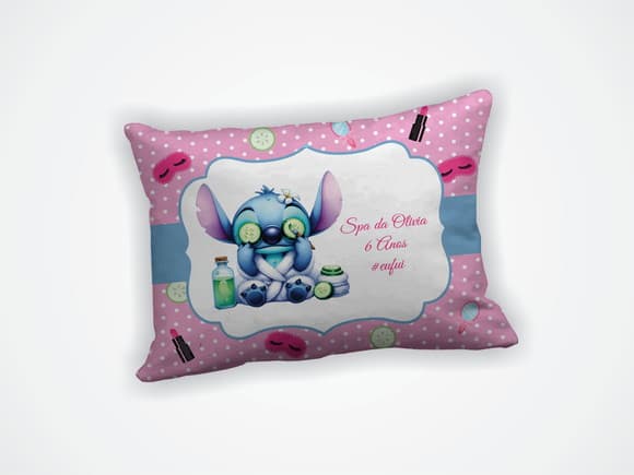 Almofada 18x28cm Personalizada Stitch Spa