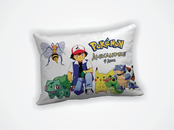 Lembrança Almofada 18x28cm Personalizada Pokemon