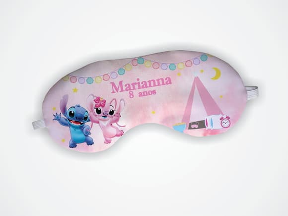 Mascara Dormir Personalizada Festa Pijama Stitch