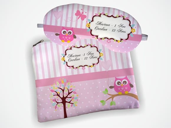 Kit Necessaire + Mascara Aniversario Coruja