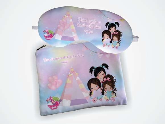 Kit Personalizado Necessaire + Mascara Noite do Pijama