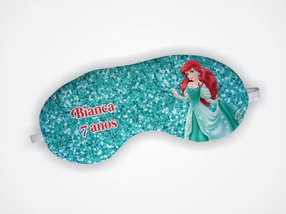 Mascara Dormir Personalizada Sereia Ariel