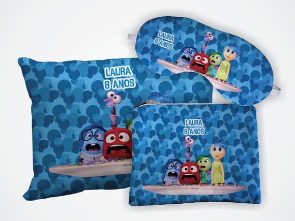Kit Almofada 18x28cm+ Mascara + Nécessaire Divertidamente
