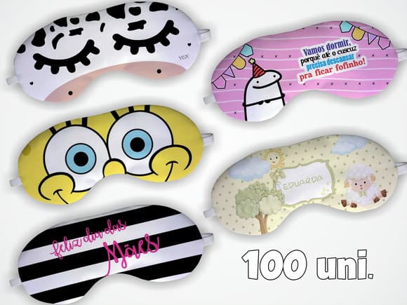 Máscara Dormir Personalizada 100 Uni