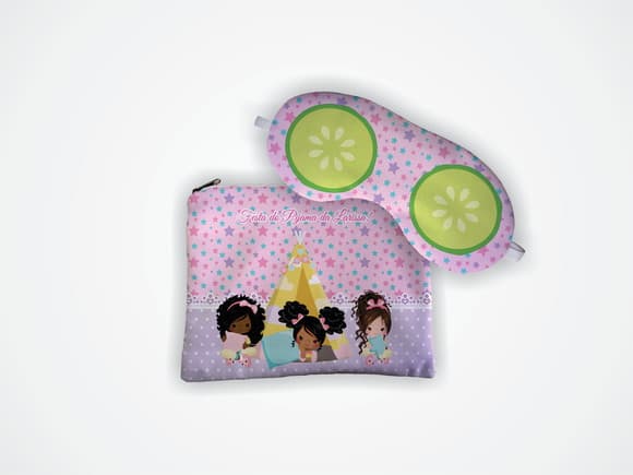 Kit Personalizado Necessaire + Mascara Festa do Pijama