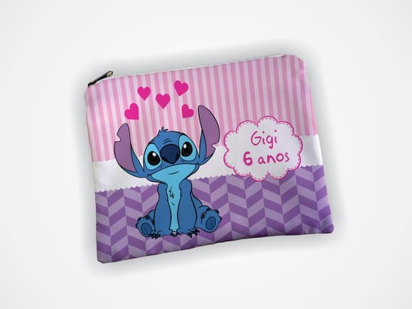 Lembrancinha Necessaire 19x13cm Personalizada Stitch