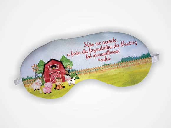 Mascara Dormir Personalizada Fazendinha