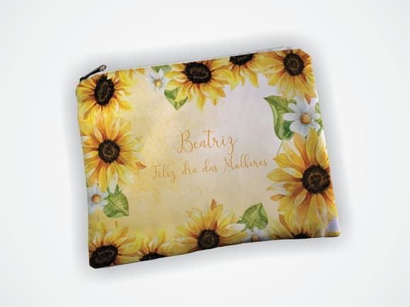 Necessaire Personalizada Girassol 19x13cm