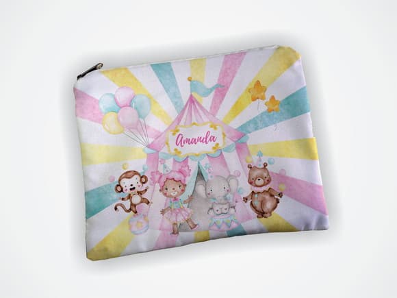 Necessaire 19x13cm Personalizada Circo