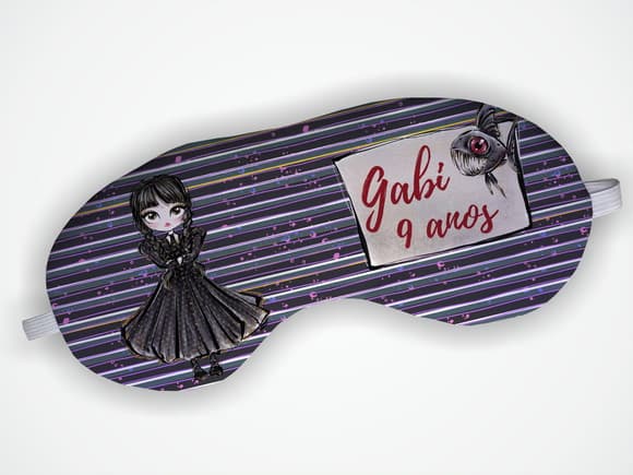 Máscara Dormir Personalizada Wandinha