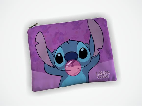 Lembrança Necessaire 19x13cm Personalizada Stitch